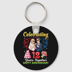 Celebrating 14 Years Together Happy Anniversary Keychain