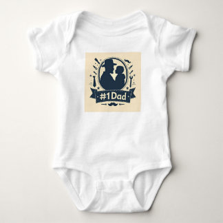 Celebrating #1 Dad Baby Bodysuit