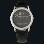 Celebrating 20th Anniversary. Customizable. Watch<br><div class="desc">Designed by Freepik

Available here:
http://www.zazzle.com/produkto</div>