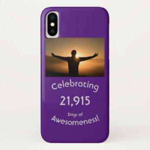 Celebrating 21,915 Days Of Awesomeness Birthday Case-Mate iPhone Case