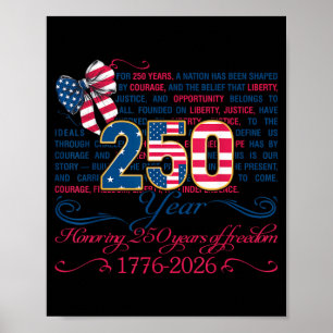 Celebrating 250 America Years of Freedom USA Poster