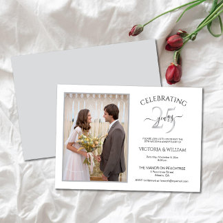 Celebrating 25 Years Photo Anniversary Party Invitation