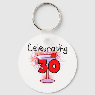 Celebrating 30 Tshirts and Gifts Keychain