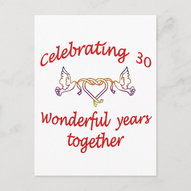 CELEBRATING 30 YEARS POSTCARD (Front)