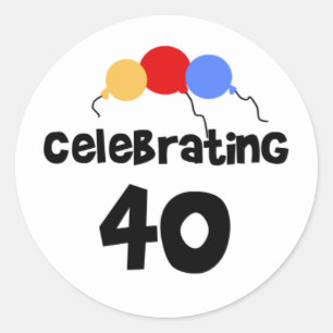 Celebrating 40 classic round sticker