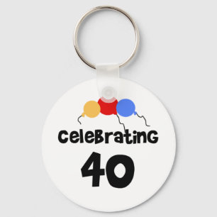 Celebrating 40 keychain