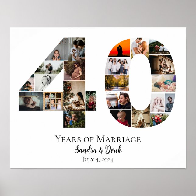 Celebrating 40th anniversary Photo Montage Poster (Front)