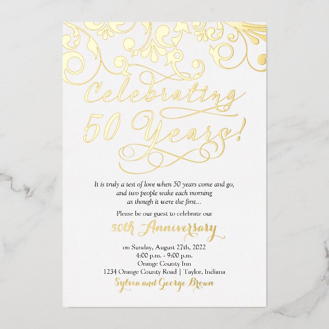 Celebrating 50 Years 50th Wedding Anniversary (Front)