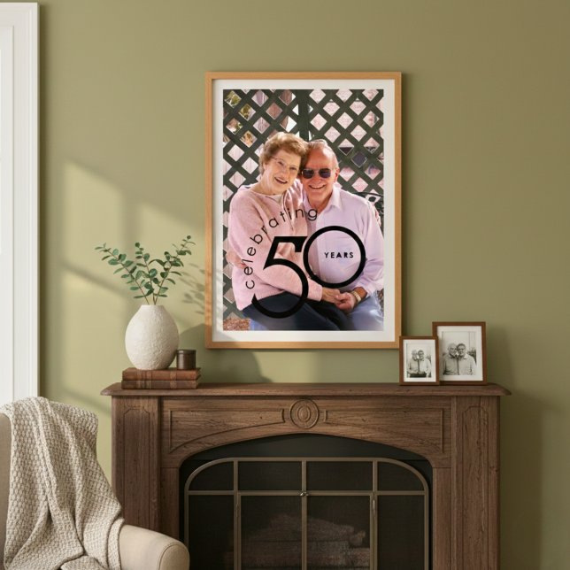 Celebrating 50 Years Anniversary Portrait Poster (50 Years Anniversary Portrait Poster)