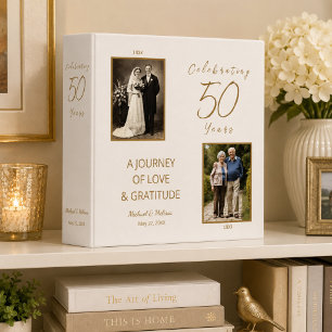 Celebrating 50 Years Ivory Gold Anniversary Binder