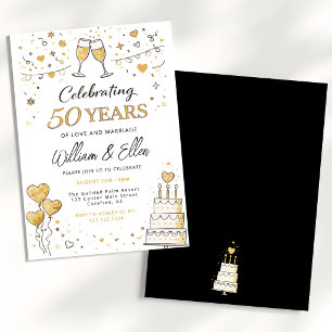 Celebrating 50 Years Wedding Anniversary Invitation