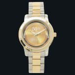 Celebrating 50th Anniversary. Customizable. Watch<br><div class="desc">Designed by Freepik

Available here:
http://www.zazzle.com/produkto</div>