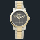 Celebrating 50th Anniversary. Customizable. Watch<br><div class="desc">Designed by Freepik

Available here:
http://www.zazzle.com/produkto</div>