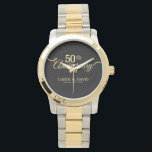 Celebrating 50th Anniversary. Customizable. Watch<br><div class="desc">Designed by Freepik

Available here:
http://www.zazzle.com/produkto</div>
