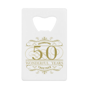 Celebrating 50th Anniversary Wallet Bottle Opener