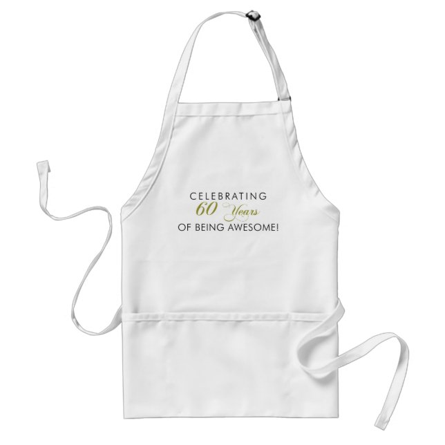 Celebrating 60 Years Of Being Awesome cool apron (Front)