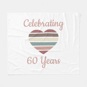 Celebrating 60th Wedding Anniversary Fleece Blanket