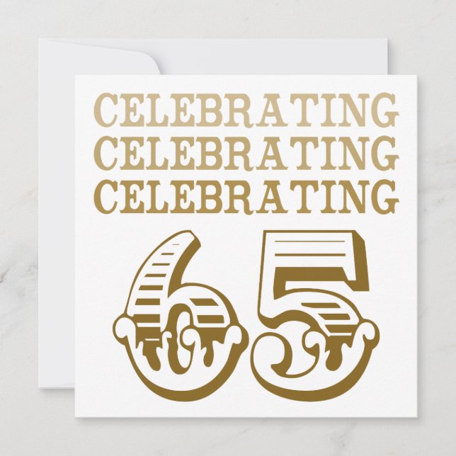 Celebrating 65! (Birthday Party) Invitation (Front)