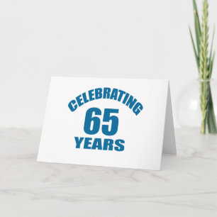Celebrating 65 Years Birthday Designs Card