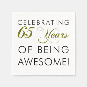 Celebrating 65 Years Of Being Awesome Napkin