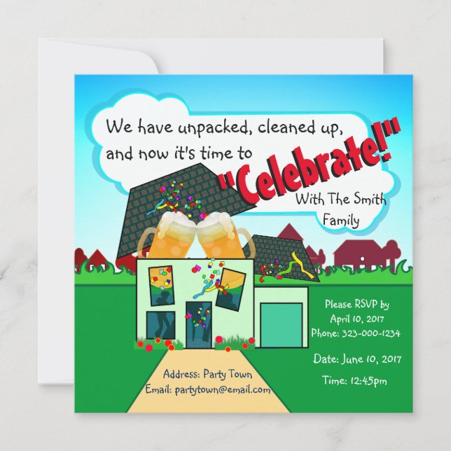 Celebrating A New Home Invitation (Front)