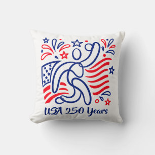 celebrating America’s 250th anniversary Throw Pillow