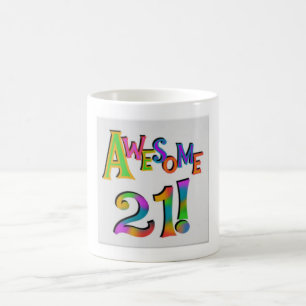 celebrating awesome twenty one coffee mug