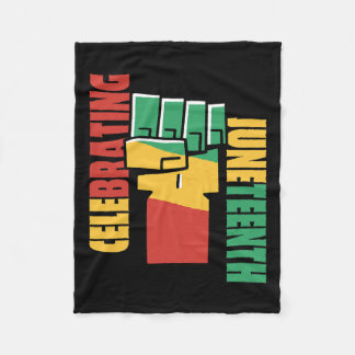Celebrating Black Freedom 1865 African American 3  Fleece Blanket