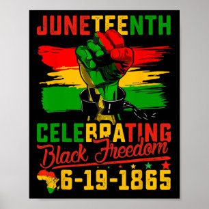 Celebrating Black Freedom 1865 African American 4  Poster