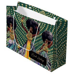 Celebrating Black Heritage personalized Large Gift Bag