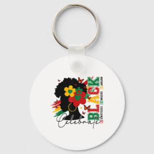 Celebrating Black History Culture Excellence Afro Keychain