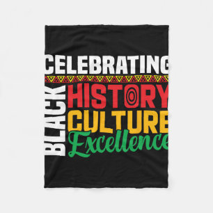 Celebrating Black History Culture Excellence Fleece Blanket