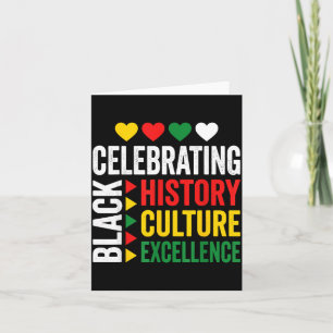 Celebrating black history month african afro men card