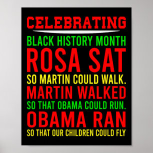 Celebrating Black History Month African America  Poster