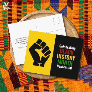 Celebrating Black History Month Centennial Holiday Postcard