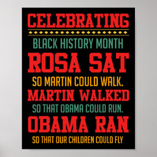 Celebrating Black History Month, Inspirational Pow Poster