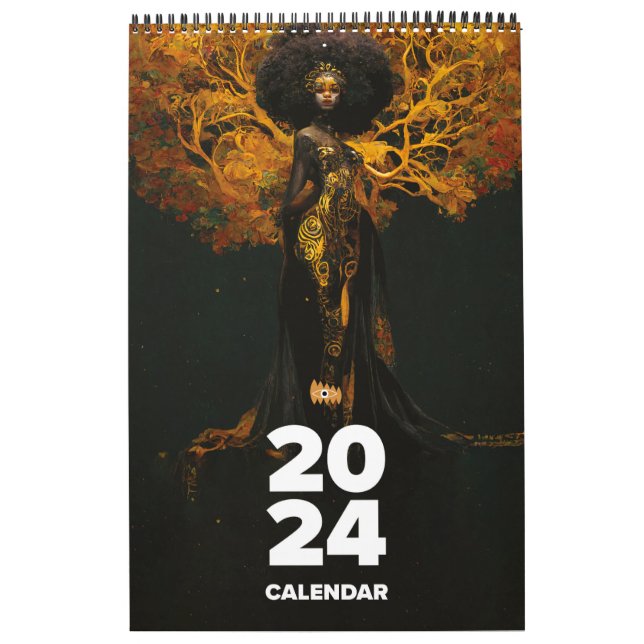 Celebrating Black Women: A 2024 Artistic Calendar (Cover)