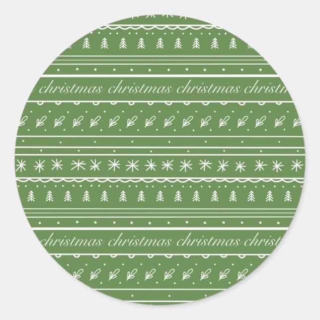 Celebrating Christmas Classic Round Sticker (Front)