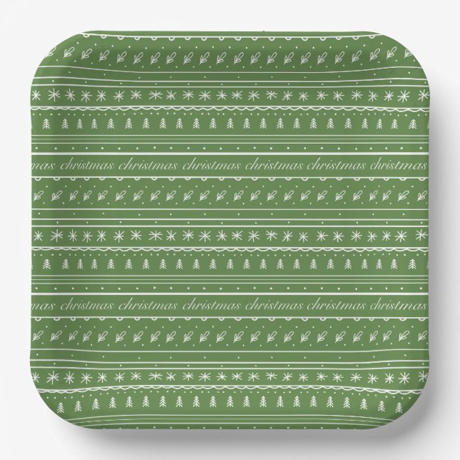 Celebrating Christmas Paper Plate (Front)