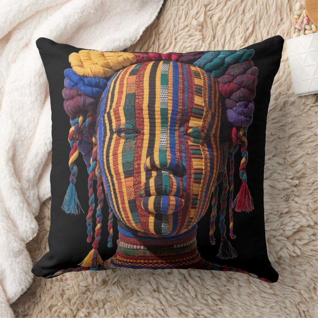 Celebrating Colorful Black Women Throw Pillow (Blanket)