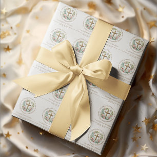 Celebrating Faith in God Cross Religious Wrapping Paper