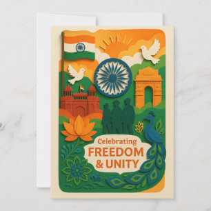 Celebrating Freedom and Unity India Card