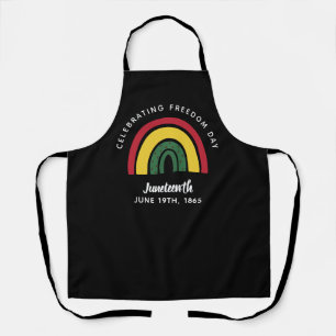 Celebrating Freedom Day Juneteenth 1865 Rainbow Apron
