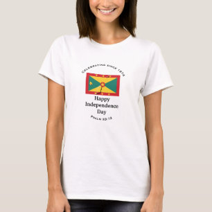 Celebrating GRENADA INDEPENDENCE Flag Map WHITE T-Shirt