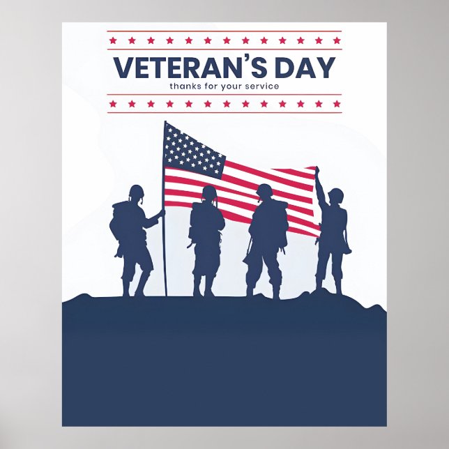Celebrating Heroes of America – Veterans Day 2025 Poster (Front)