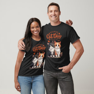 "Celebrating International Cat Day” T-Shirt