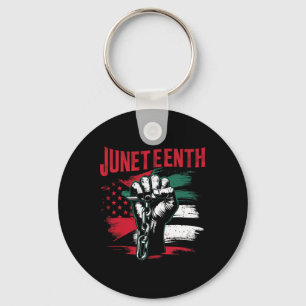 Celebrating Juneteenth Black Freedom African Ameri Keychain