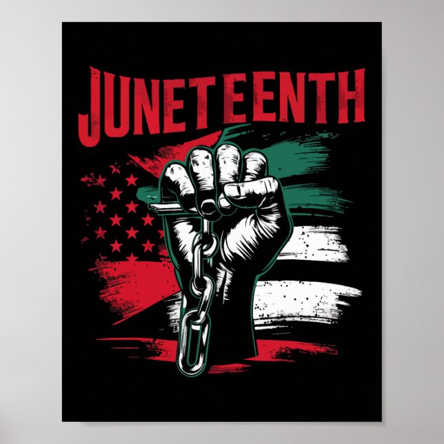 Celebrating Juneteenth Black Freedom African Ameri Poster (Front)