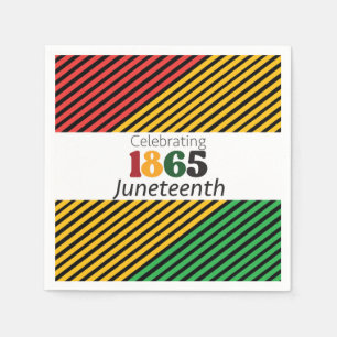 Celebrating Juneteenth Since 1865 Flag Pattern Napkin
