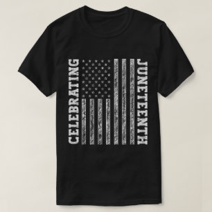 Celebrating Juneteenth Vintage American Flag Cool T-Shirt